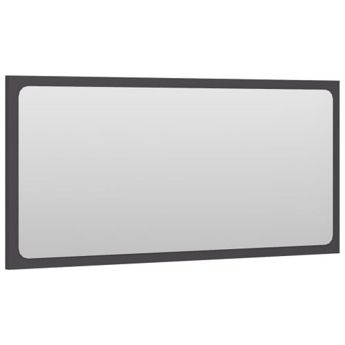 Miroir de salle de bain Gris 80x1,5x37 cm - Photo n°3; ?>