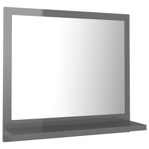 Miroir de salle de bain Gris brillant 40x10,5x37 cm - Photo n°3; ?>