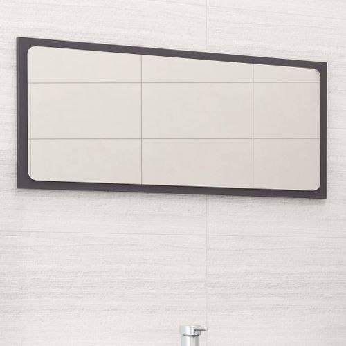 Miroir de salle de bain Gris brillant 80x1,5x37 cm - Photo n°2; ?>