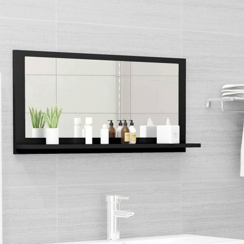 Miroir de salle de bain Noir 80x10,5x37 cm - Photo n°2; ?>