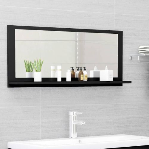 Miroir de salle de bain Noir 90x10,5x37 cm - Photo n°2; ?>