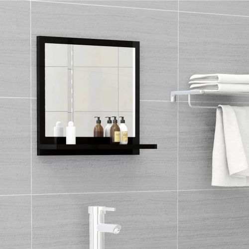 Miroir de salle de bain Noir brillant 40x10,5x37 cm - Photo n°2; ?>
