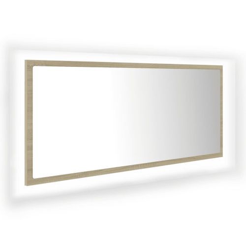 Miroir LED de salle de bain Chêne sonoma 100x8,5x37cm - Photo n°2; ?>