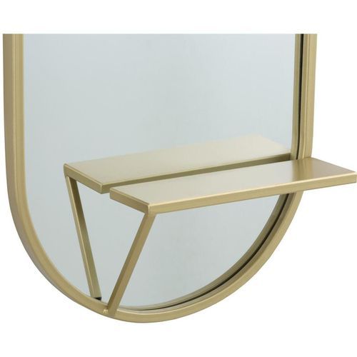 Miroir mural ovale avec plateau métal doré Atrik - Photo n°3; ?>