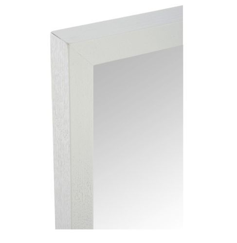 Miroir mural rectangulaire bois massif blanc Ocel 120 cm - Photo n°2; ?>