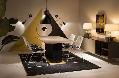 Miroir mural rond métal blanc Canva - Photo n°2; ?>