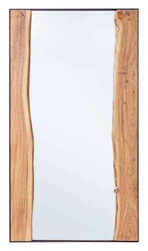 Miroir rectangle en bois d'acacia naturel Amaly L 140 cm - Photo n°2; ?>