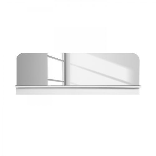 Miroir rectangulaire 1 tablette bois laqué blanc Koyd - Photo n°2; ?>