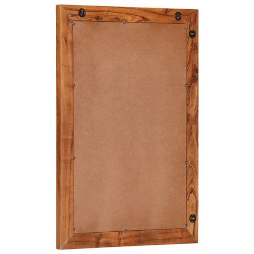 Miroir salle de bain 50x70 cm bois massif d'acacia et verre - Photo n°3; ?>