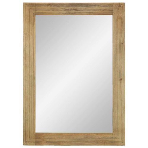 Miroir salle de bain marron 50x70x3cm bois de manguier - Photo n°2; ?>