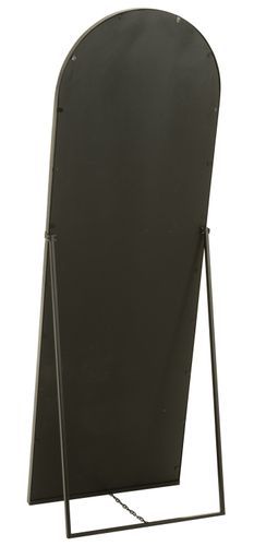 Miroir sur pied en métal noir Wouna L 50 cm - Photo n°2; ?>
