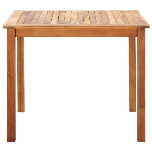 Mobilier à dîner 5 pcs Résine tressée et bois d'acacia Gris - Photo n°3; ?>