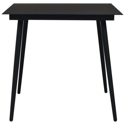 Mobilier à dîner d'extérieur 5 pcs Corde en coton et acier Noir 2 - Photo n°3; ?>