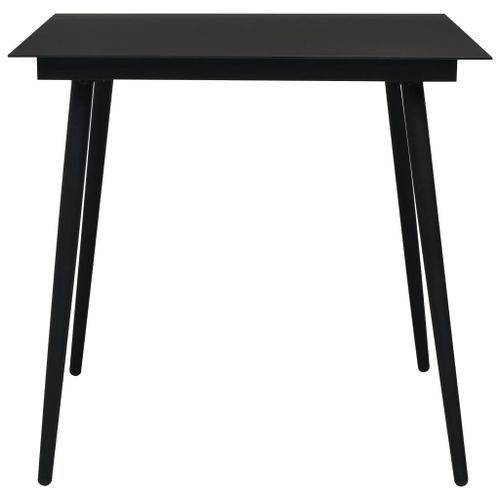 Mobilier à dîner d'extérieur 5 pcs Corde en coton et acier Noir - Photo n°3; ?>