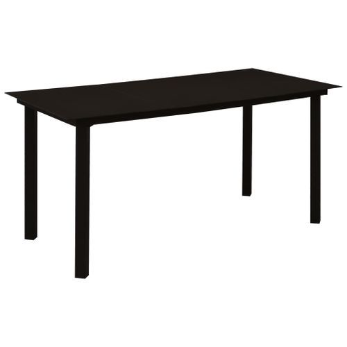 Mobilier à dîner d'extérieur 5 pcs Corde en coton et acier Noir - Photo n°3; ?>