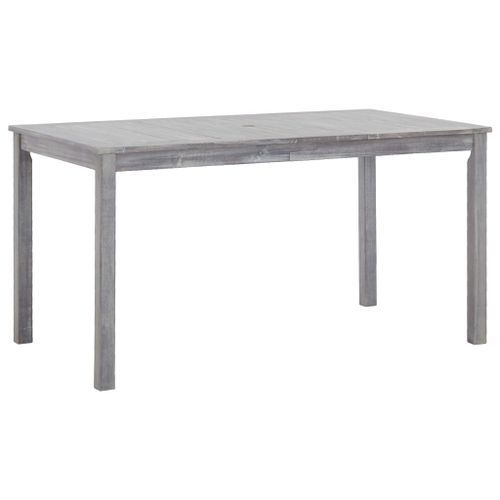 Mobilier à dîner d'extérieur 5 pcs Gris Bois d'acacia solide - Photo n°2; ?>