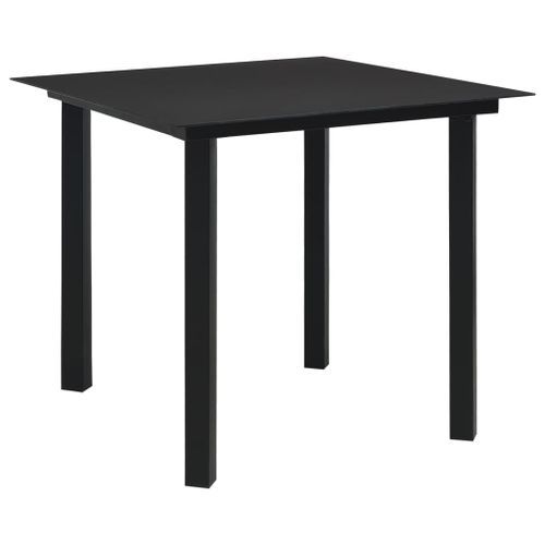 Mobilier à dîner d'extérieur 5 pcs Rotin PVC Noir 2 - Photo n°2; ?>