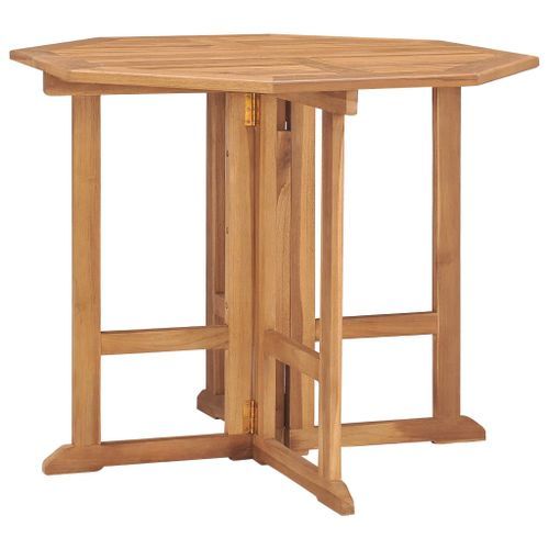 Mobilier à dîner d'extérieur pliable 5 pcs Bois solide de teck 3 - Photo n°3; ?>