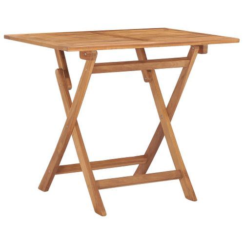 Mobilier à dîner d'extérieur pliable 5 pcs Bois solide de teck 5 - Photo n°3; ?>