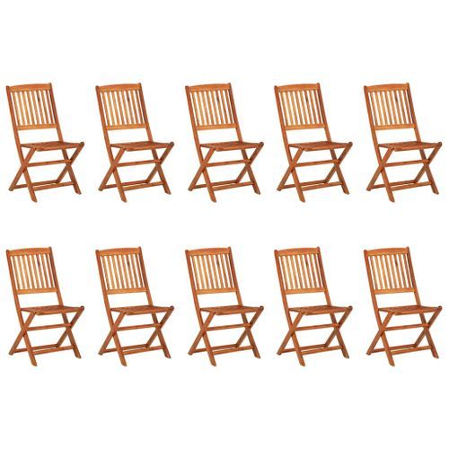 Mobilier à dîner de jardin 11 pcs Bois d'acacia massif 7 - Photo n°3; ?>