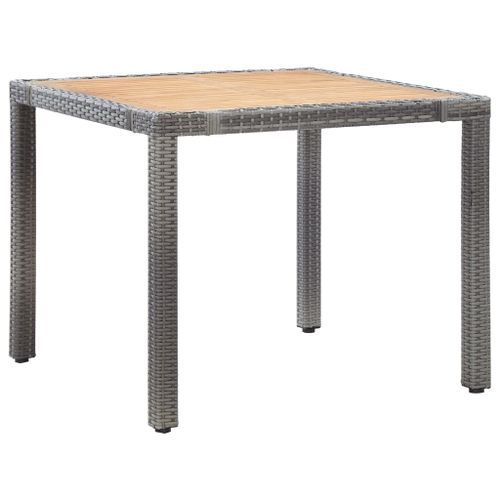 Mobilier à dîner de jardin 5pcs et coussins Résine tressée Gris 3 - Photo n°2; ?>