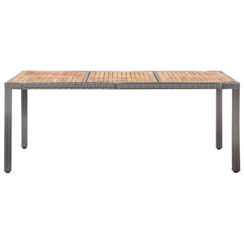 Mobilier à dîner de jardin 9pcs et coussins Résine tressée Gris 2 - Photo n°3; ?>