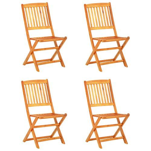 Mobilier à dîner de jardin pliable 5 pcs Bois d'acacia solide - Photo n°2; ?>