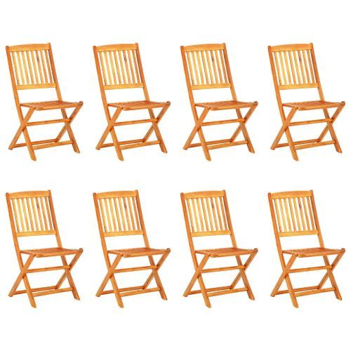 Mobilier à dîner de jardin pliable 9 pcs Bois d'acacia solide - Photo n°2; ?>