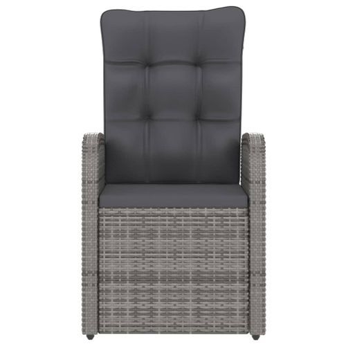 Mobilier à dîner jardin 7 pcs avec coussins Résine tressée Gris 2 - Photo n°3; ?>