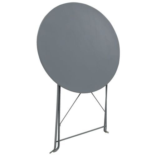 Mobilier de bistro 3 pcs Acier Gris - Photo n°2; ?>