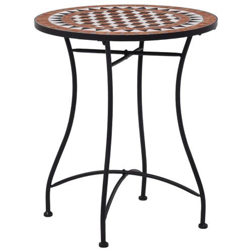 Mobilier de bistro 3 pcs mosaïque Carreau céramique Terre cuite 2 - Photo n°2; ?>