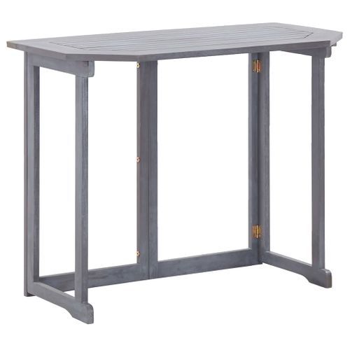 Mobilier de bistro 4 pcs Bois d'acacia solide Gris - Photo n°3; ?>