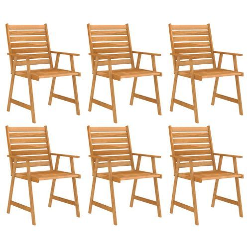 Mobilier de salle à manger de jardin 7 pcs Bois d'acacia solide 7 - Photo n°3; ?>