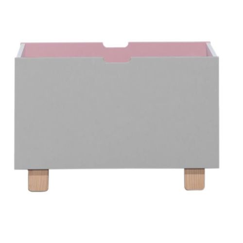 MOMENTO Norvege coffre a jouets Rose-Gris perle - Photo n°2; ?>