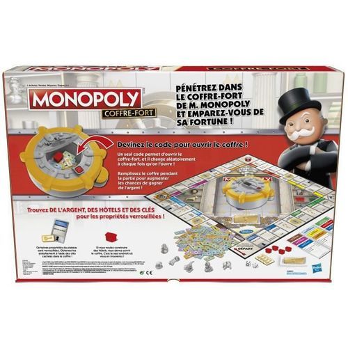 Monopoly Coffre-fort, jeu de plateau pour la famille et les enfants, 2 a 6 joueurs, des 8 ans, inclut un coffre-fort - Photo n°3; ?>