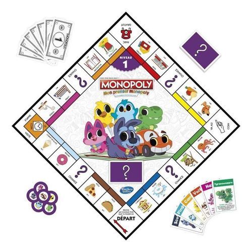 MONOPOLY - Mon Premier Monopoly - Jeu de plateau pour enfants - Jeu de societe des 4 ans - version francaise - Photo n°2; ?>