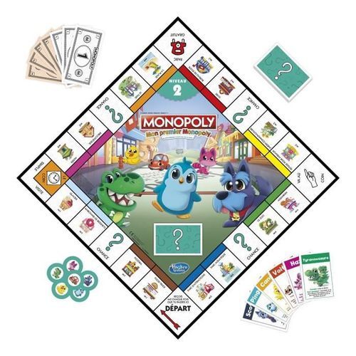 MONOPOLY - Mon Premier Monopoly - Jeu de plateau pour enfants - Jeu de societe des 4 ans - version francaise - Photo n°3; ?>