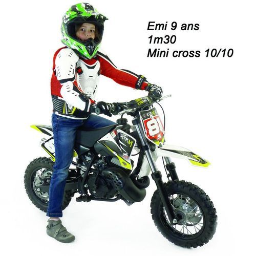 Moto cross 50cc Xtrm 10/10 Kick starter jaune - Photo n°3; ?>