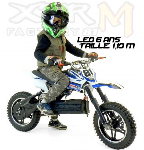 Moto Cross Electrique 500W Grande roue Vert - Photo n°2; ?>