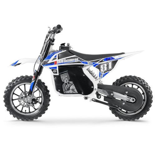 Moto cross électrique 500W MX noir et bleu - Photo n°2; ?>