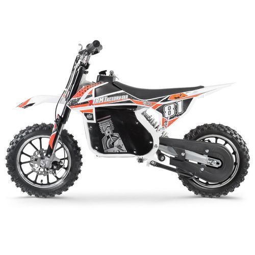 Moto cross électrique 500W MX noir et orange - Photo n°2; ?>