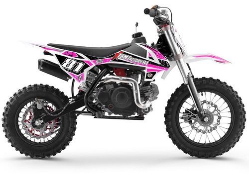 Moto cross enfant 60cc automatique rose et noir Super Racing - Photo n°2; ?>