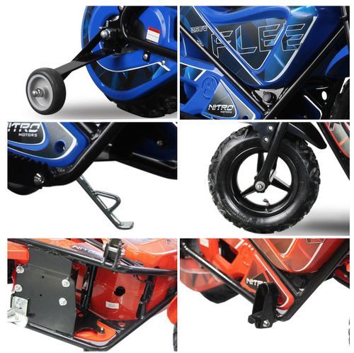 Moto électrique avec roues stabilisatrices Kuyez 250W 24V Noir - Photo n°2; ?>