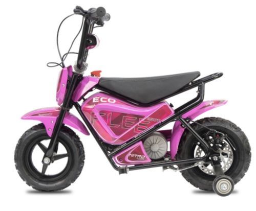 Moto électrique avec roues stabilisatrices kuyez 250W 24V Rose - Photo n°2; ?>