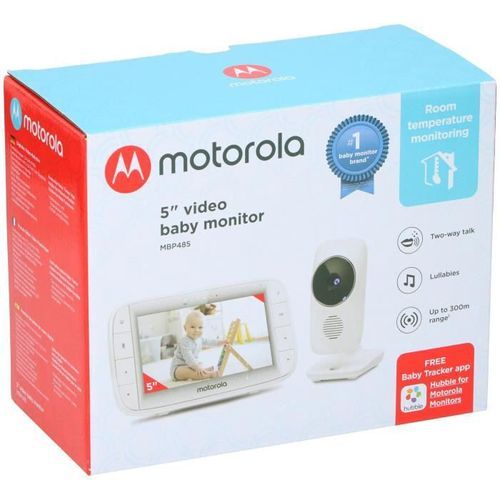 Motorola MBP 485 - Babyphone avec Caméra - Écran 5 - Temperature, Micro, zoom, berceuses - Blanche - Photo n°3; ?>