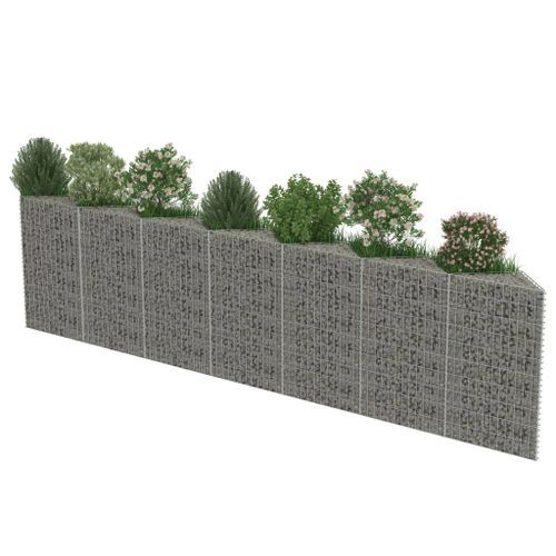 Mur de gabion Acier galvanisé 450 x 30 x 100 cm - Photo n°3; ?>