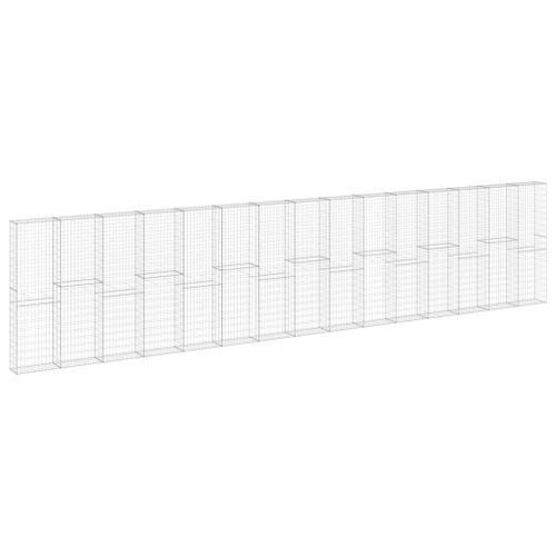 Mur en gabion avec couvercles Acier galvanisé 900x30x200 cm - Photo n°2; ?>