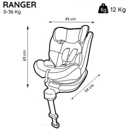 NANIA Siege Auto isofix Ranger Groupe 0/1/2/3 (0-36kg) pivotant 360° - Photo n°3; ?>
