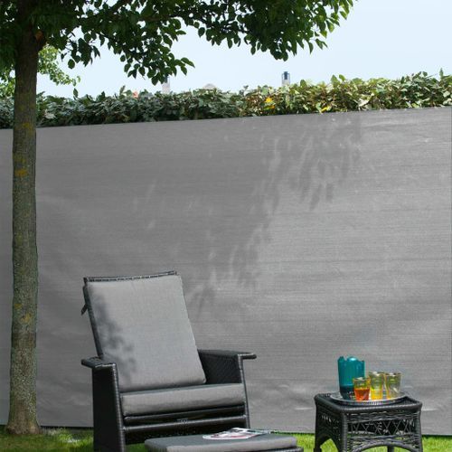 Nature Brise-vue de jardin PE 1,5 x 5 m Gris - Photo n°3; ?>