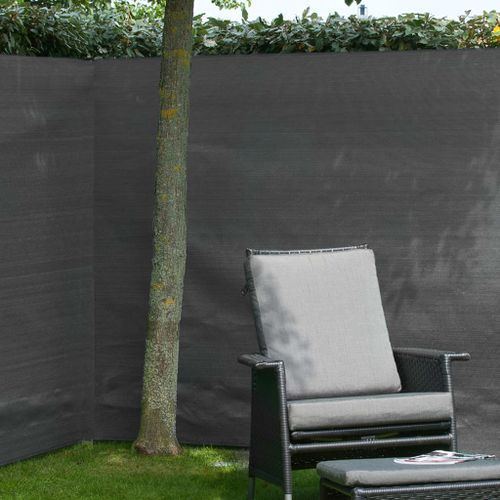 Nature Brise-vue de jardin PE 1 x 3 m Anthracite - Photo n°2; ?>